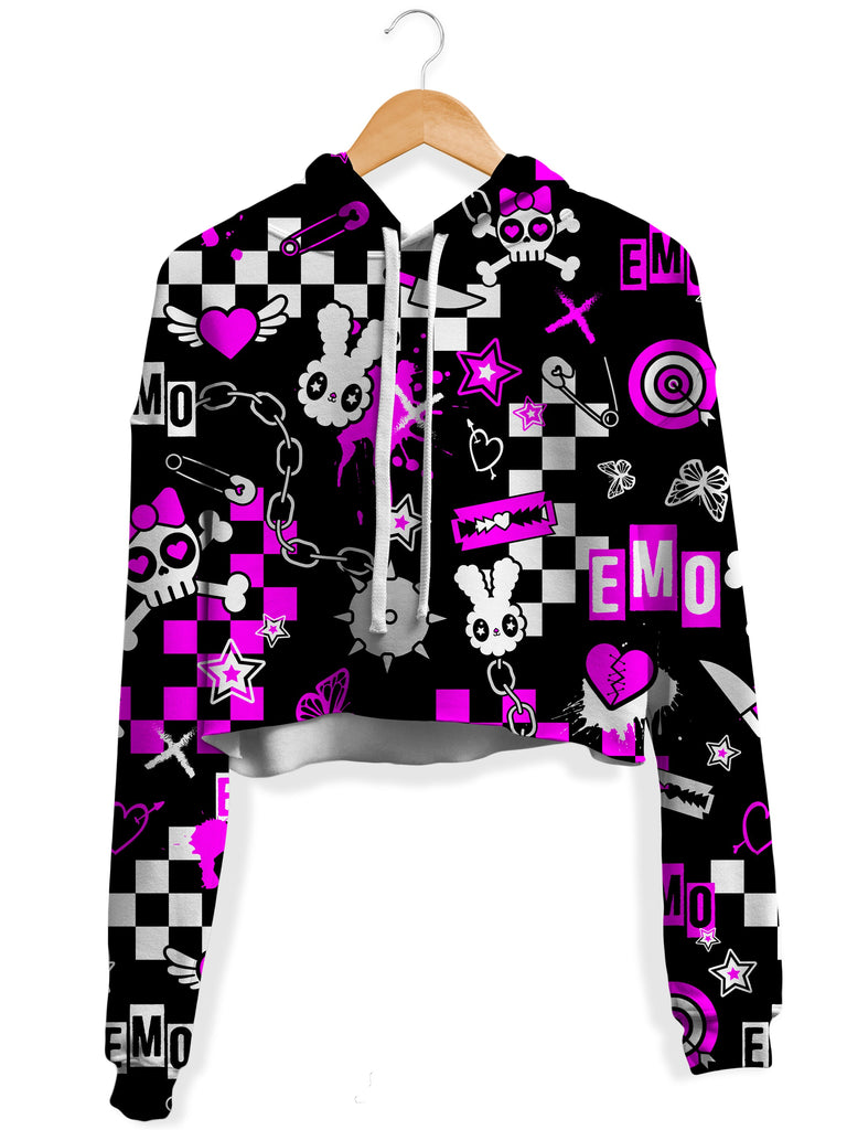 Nakari Studios - Emo Halloween Fleece Crop Hoodie