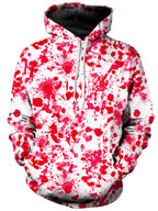 White Blood Print Unisex Hoodie Nakari Studios Epic Hoodie
