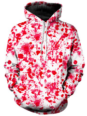 White Blood Print Unisex Hoodie