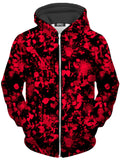 Bloody Black Unisex Zip-Up Hoodie