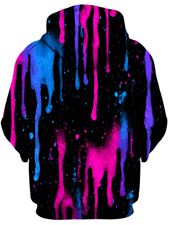 Neon Cascade Unisex Zip-Up Hoodie