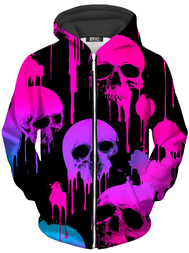 Neon Decay Unisex Zip-Up Hoodie