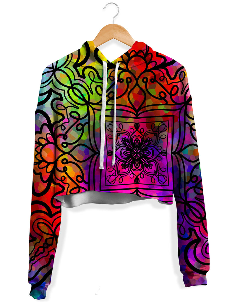 Sartoris Art - Ornate on Plasma Fleece Crop Hoodie