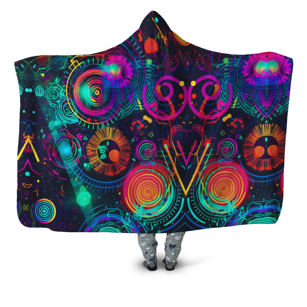 Retro Trip Hooded Blanket Psychedelic Pourhouse Epic Hoodie