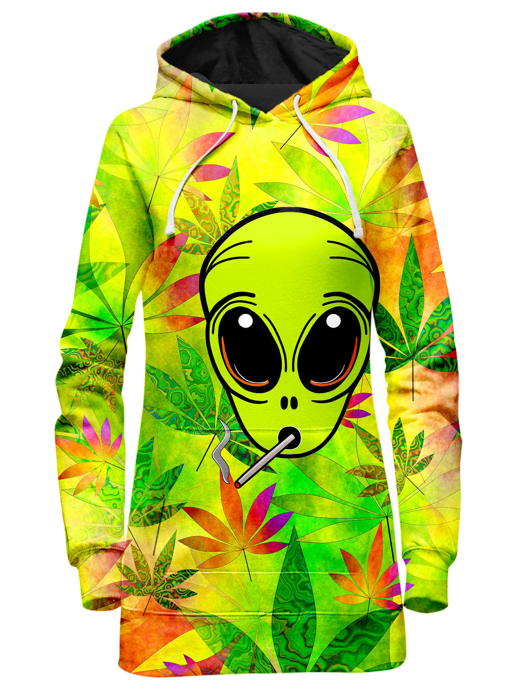 Alien Weed Hoodie Dress Sartoris Art Epic Hoodie