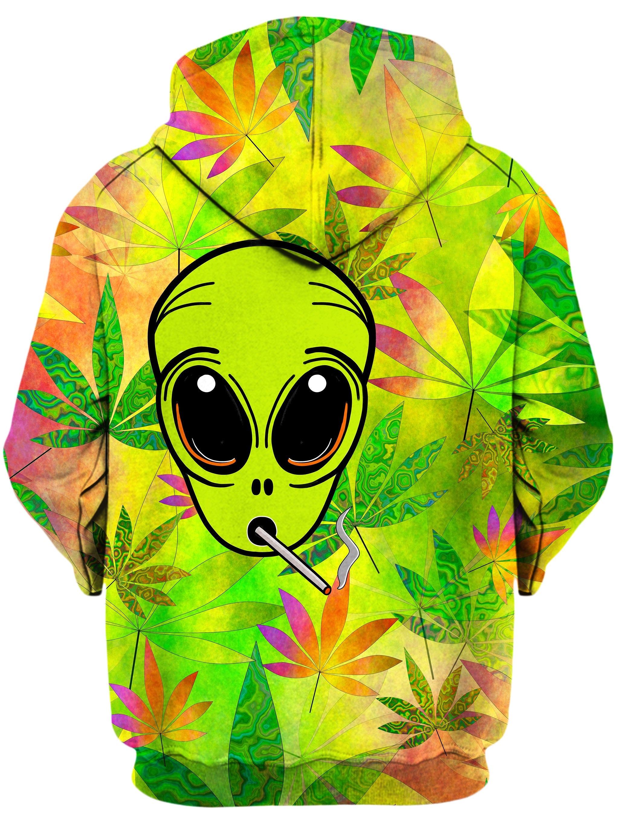 Alien Weed Unisex Zip-Up Hoodie Sartoris Art Epic Hoodie