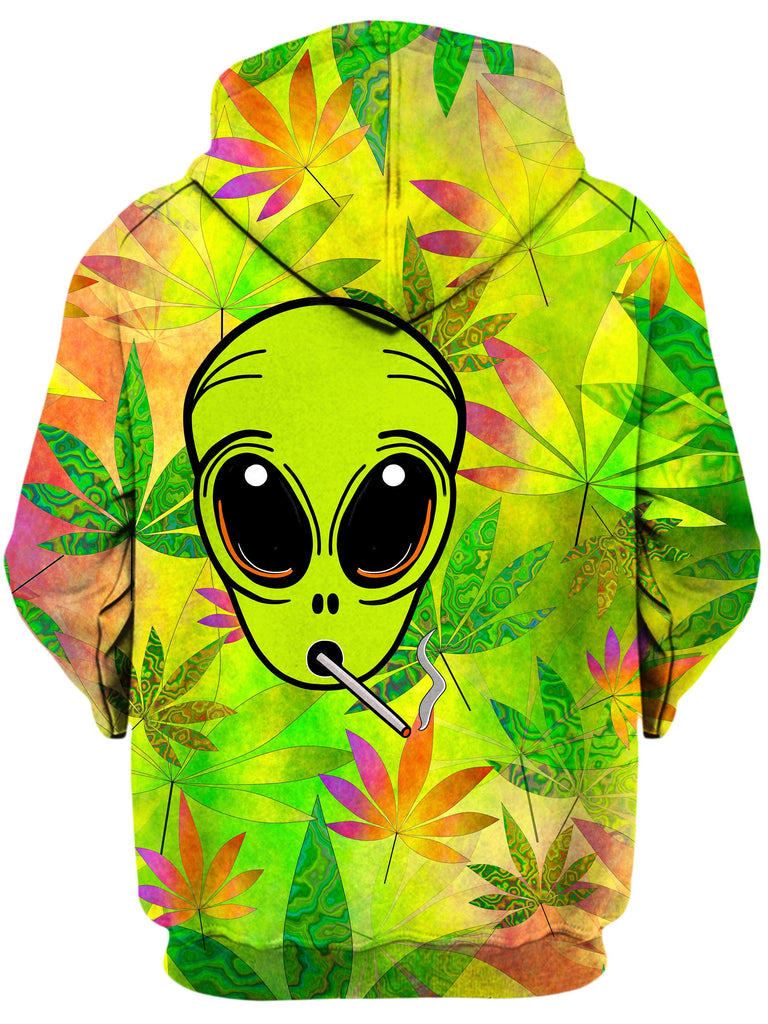 Alien Weed Unisex Zip-Up Hoodie