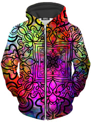 Ornate on Plasma Unisex Zip-Up Hoodie