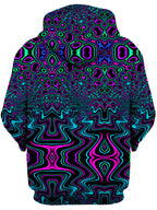 Fractal River Unisex Zip-Up Hoodie Psychedelic Pourhouse Epic Hoodie