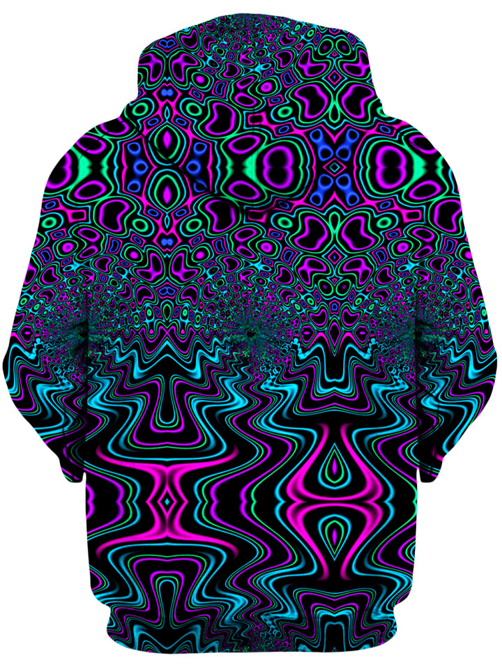 Fractal River Unisex Zip-Up Hoodie Psychedelic Pourhouse Epic Hoodie