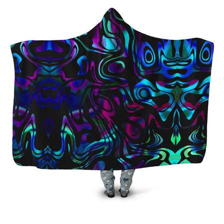 Sartoris Art - Dynamic Blues Hooded Blanket