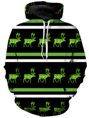 Green Plaid Reindeer Unisex Hoodie