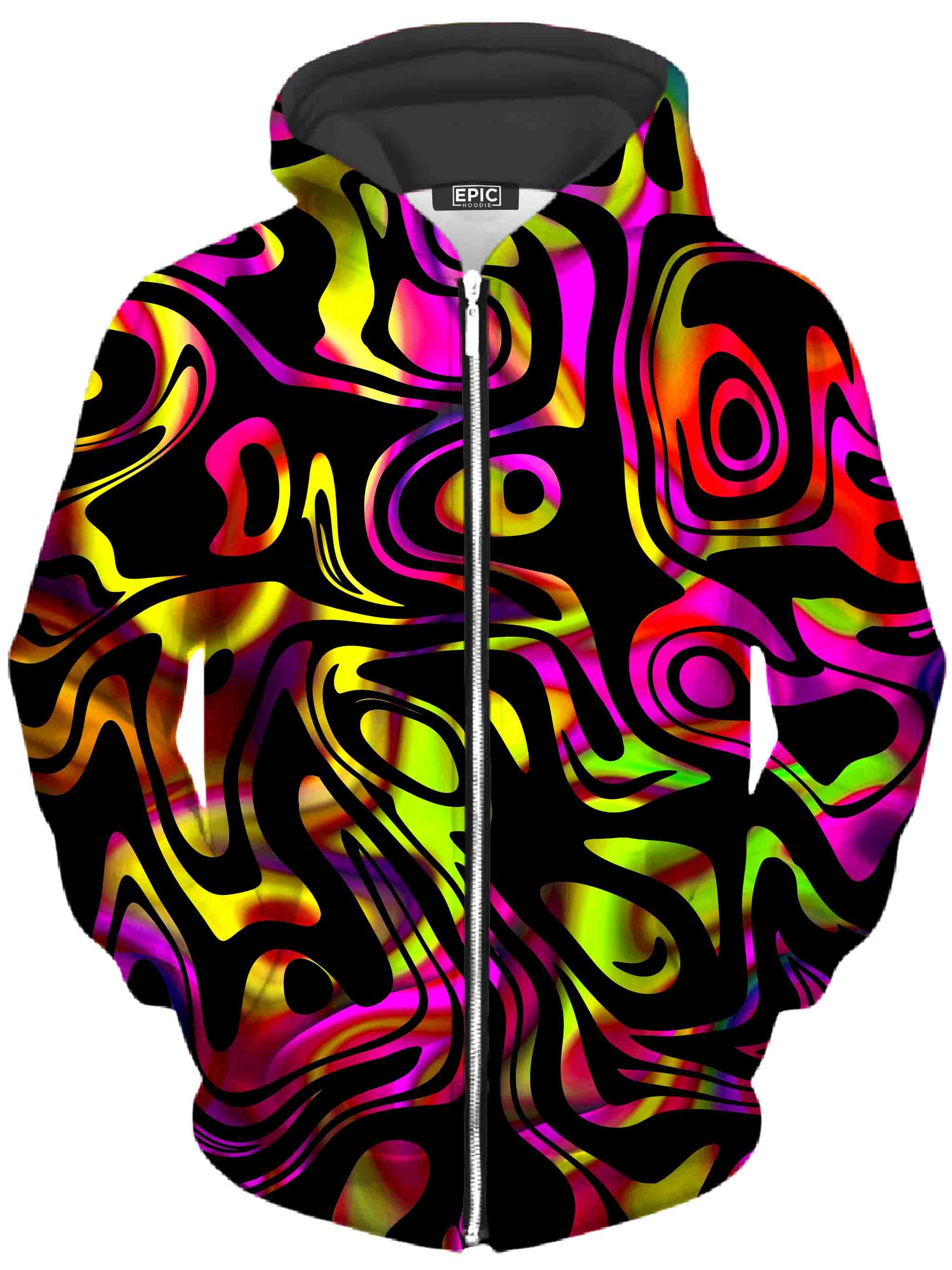 Color Evolution Unisex Zip-Up Hoodie Sartoris Art Epic Hoodie