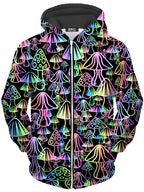 Magic Mushroom Unisex Zip-Up Hoodie Sartoris Art Epic Hoodie