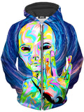 I Come in Peace Unisex Zip-Up Hoodie Technodrome Epic Hoodie