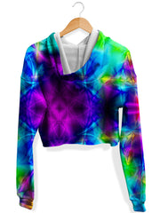 Psyched Mixed Dimension Fleece Crop Hoodie