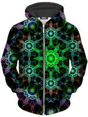 Kaleidoscope Jungle Unisex Zip-Up Hoodie