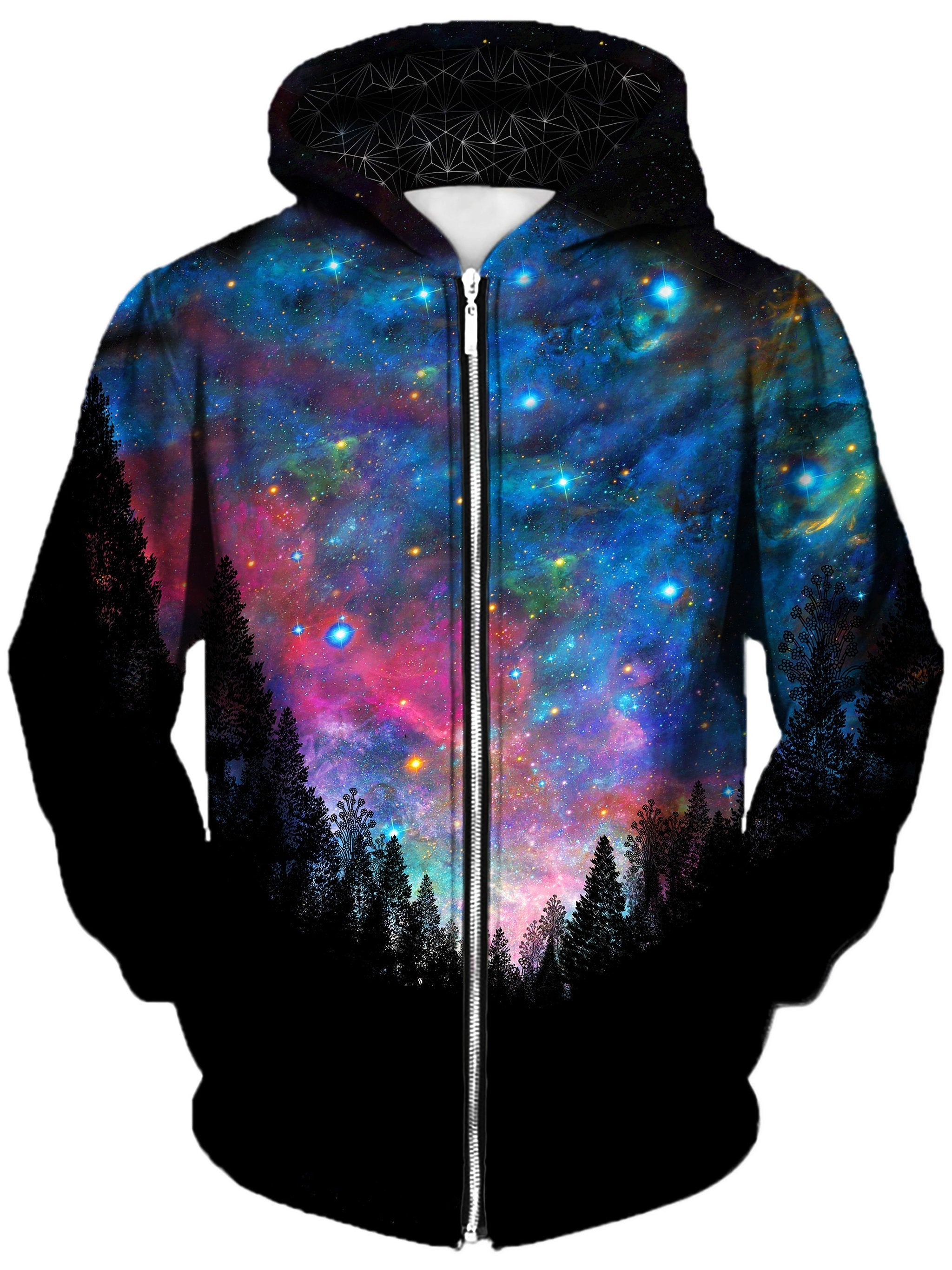 Galactic Valley Unisex Zip-Up Hoodie Gratefully Dyed Damen Epic Hoodie