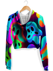 Ghostly Fleece Crop Hoodie