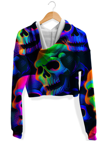 iEDM - Psychedelic Nightmare Fleece Crop Hoodie