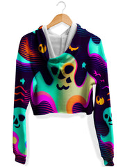 Spooky Season Fleece Crop Hoodie