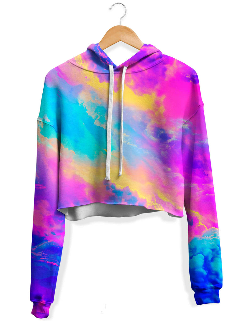 iEDM - Cloudopia Fleece Crop Hoodie