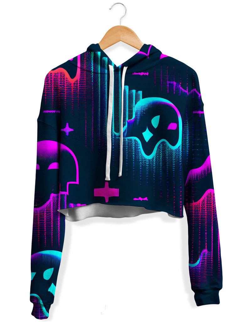 iEDM - Ghost Melt Fleece Crop Hoodie