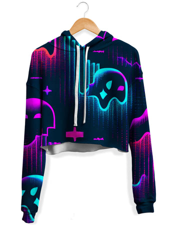 iEDM - Ghost Melt Fleece Crop Hoodie