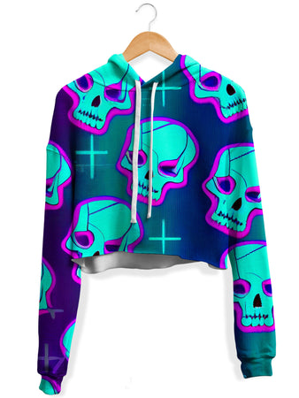 iEDM - Neon Fright Fleece Crop Hoodie