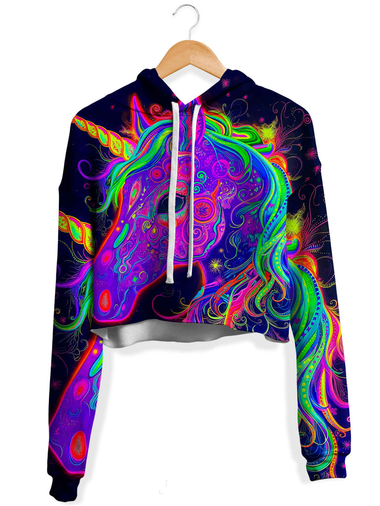 iEDM - Pegasus Fleece Crop Hoodie