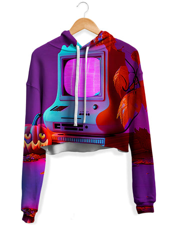 iEDM - Teleported Fleece Crop Hoodie