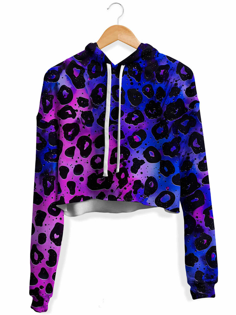 iEDM - Wild Midnight Fleece Crop Hoodie