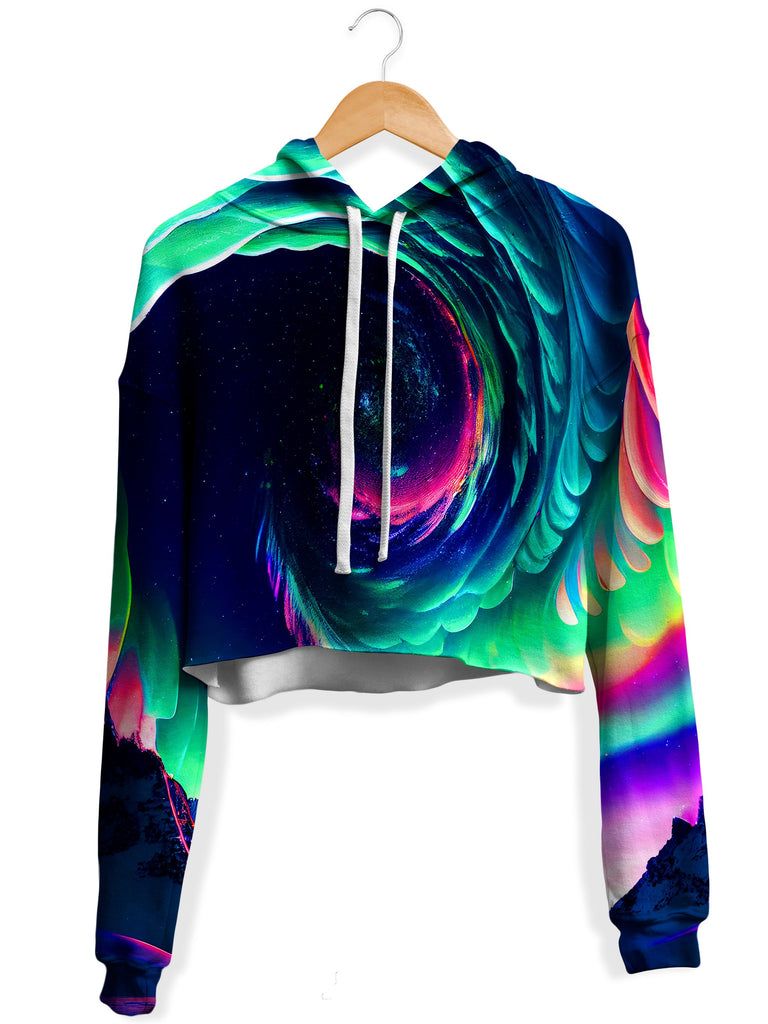 iEDM - Northern Lights II Fleece Crop Hoodie