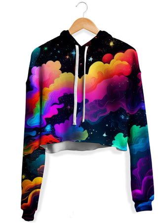 iEDM - Over the Horizon Fleece Crop Hoodie