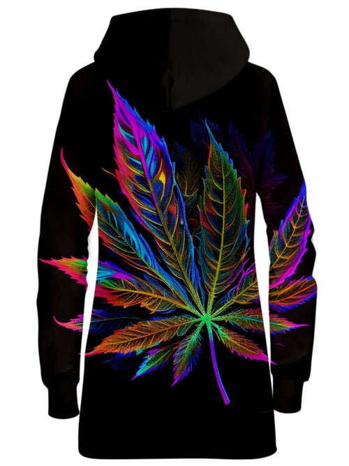 Blacklight Weed Hoodie Dress iEDM Epic Hoodie