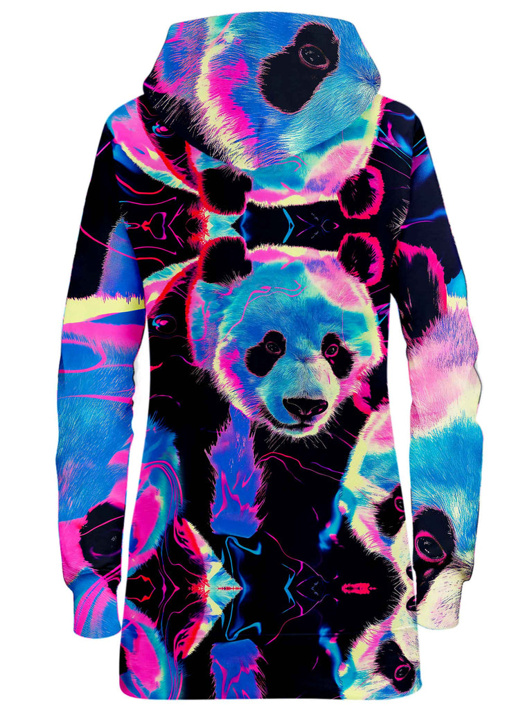 Panda Peaking Hoodie Dress