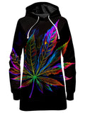 Blacklight Weed Hoodie Dress iEDM Epic Hoodie