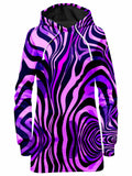 Noir Stripes Hoodie Dress iEDM Epic Hoodie