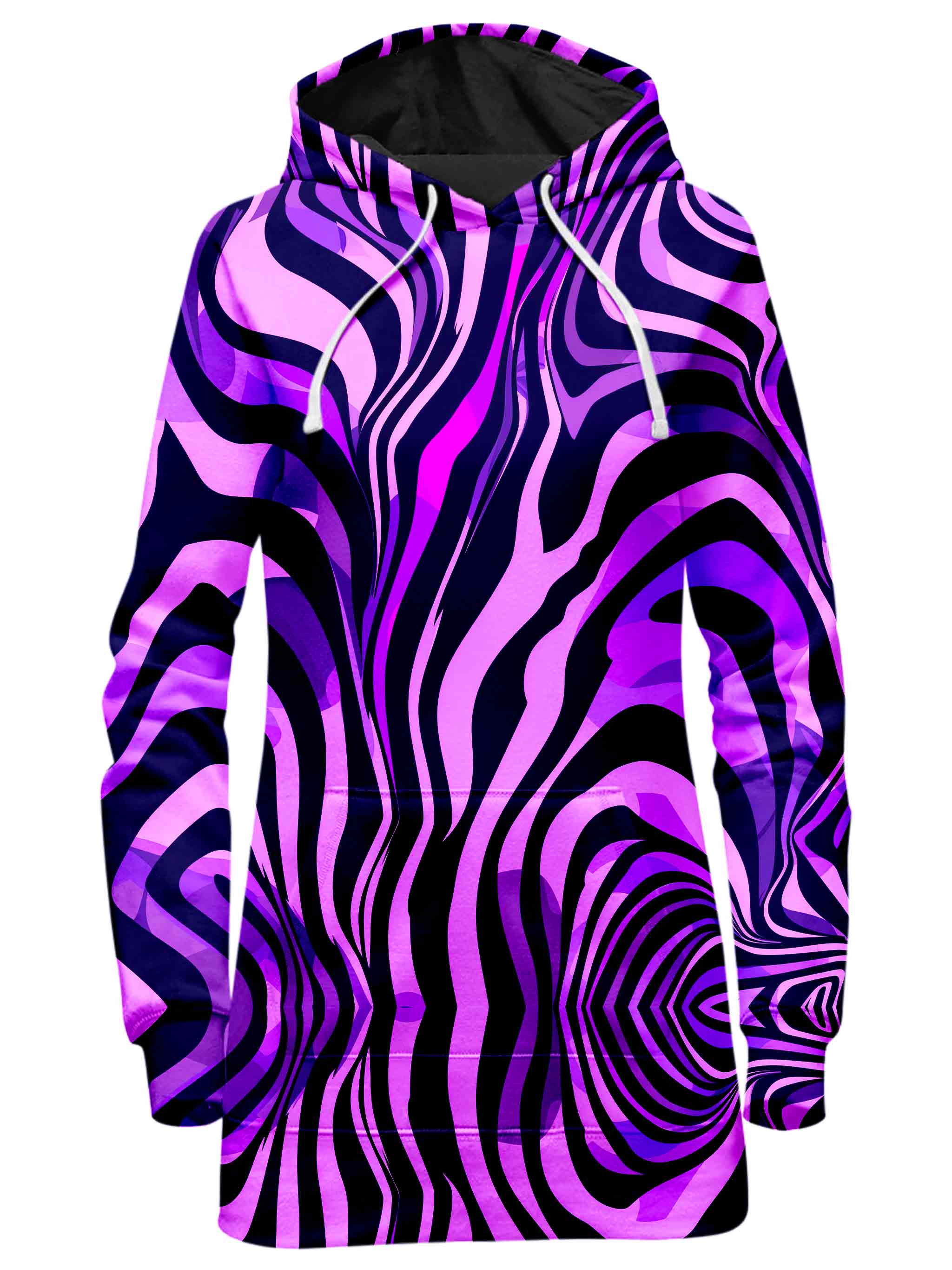 Noir Stripes Hoodie Dress iEDM Epic Hoodie