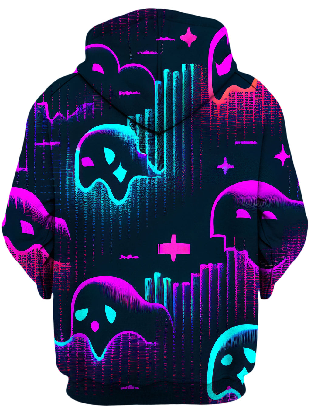 Ghost Melt Unisex Zip-Up Hoodie iEDM Epic Hoodie