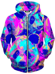 Panda Melt Unisex Zip-Up Hoodie