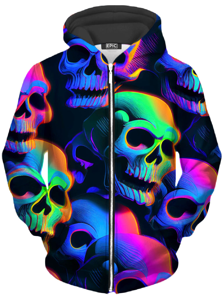 iEDM - Psychedelic Nightmare Unisex Zip-Up Hoodie