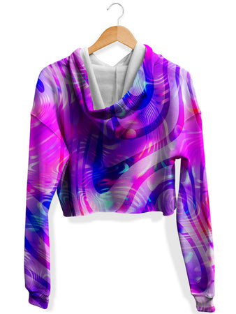 Art Designs Works - Dilated Fleece Crop Hoodie