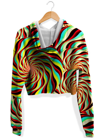 Art Designs Works - Pineal Swirl Fleece Crop Hoodie