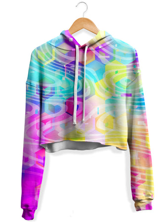 Art Designs Works - Daytrip Fleece Crop Hoodie