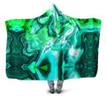 Green Schism Hooded Blanket Art Designs Works Epic Hoodie