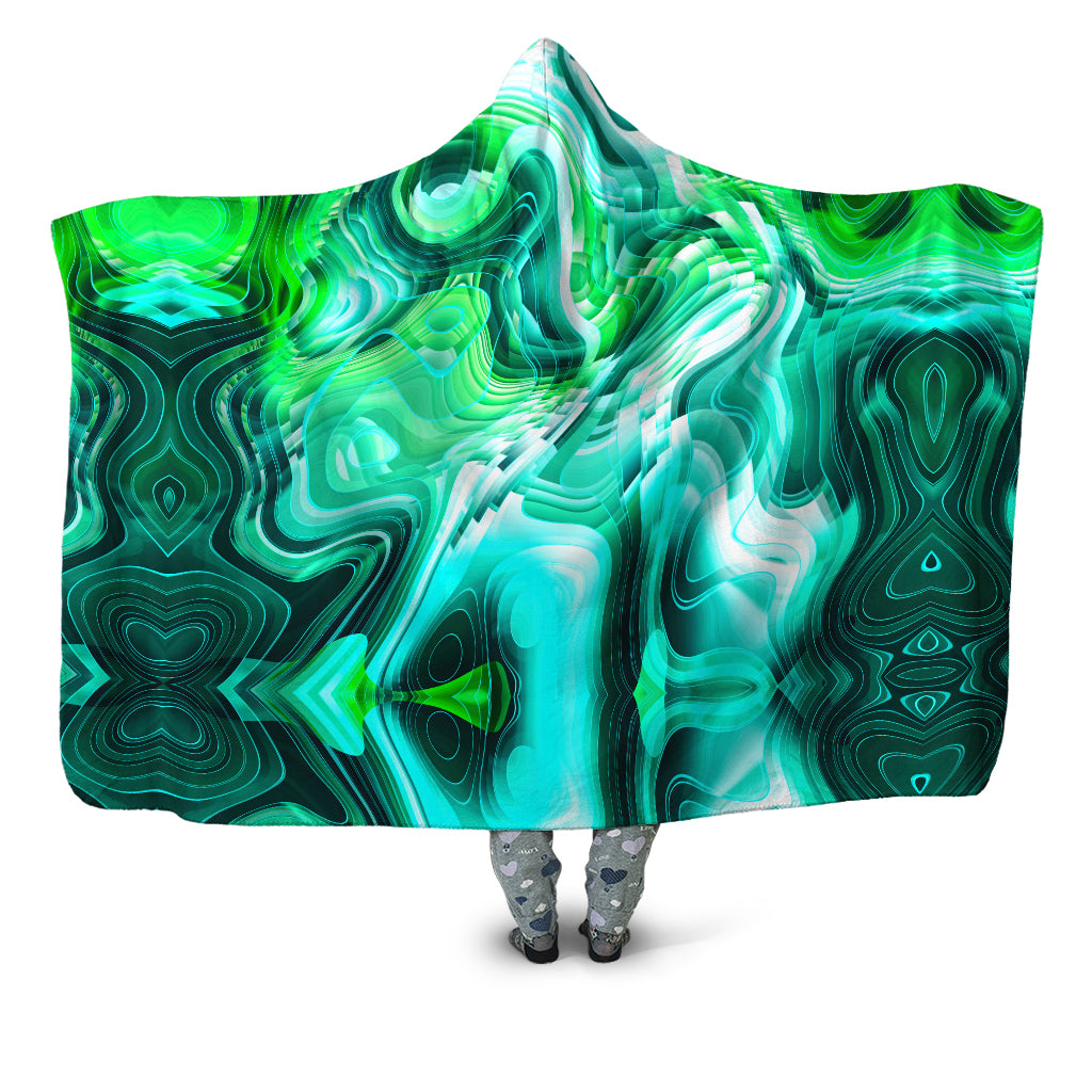 Green Schism Hooded Blanket Art Designs Works Epic Hoodie