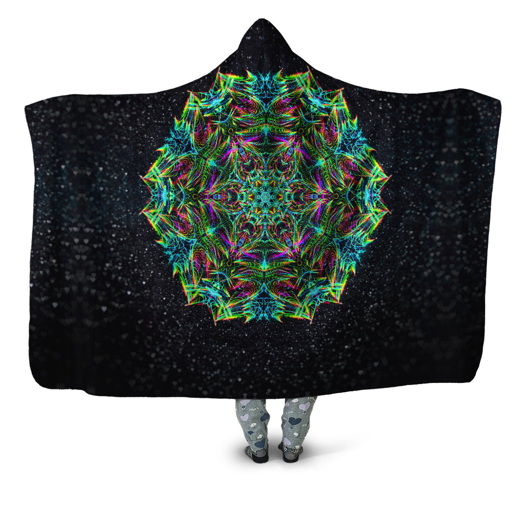 Green Warp Hooded Blanket Art Designs Works Epic Hoodie