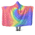 PLUR Rainbow Hooded Blanket Art Designs Works Epic Hoodie