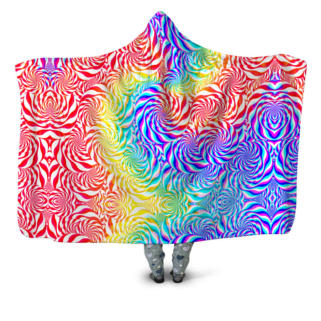PLUR Rainbow Hooded Blanket Art Designs Works Epic Hoodie